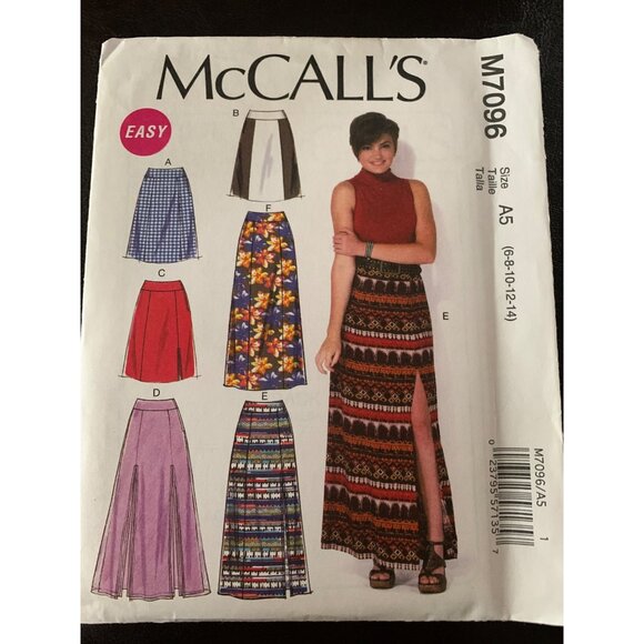 McCall's Misses Skirt Sewing Pattern Sz 6 - 14 M7096 - Uncut - Picture 8 of 9